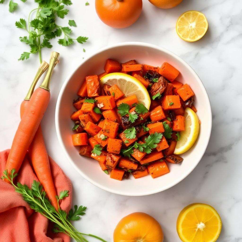 Halal Easy Roasted Carrot Salad Cumin