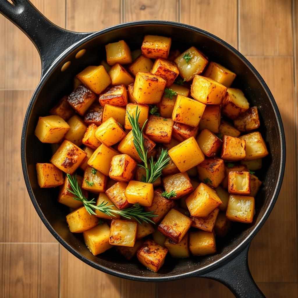 Halal Easy Roasted Garlic Breakfast Potatoes Recipe