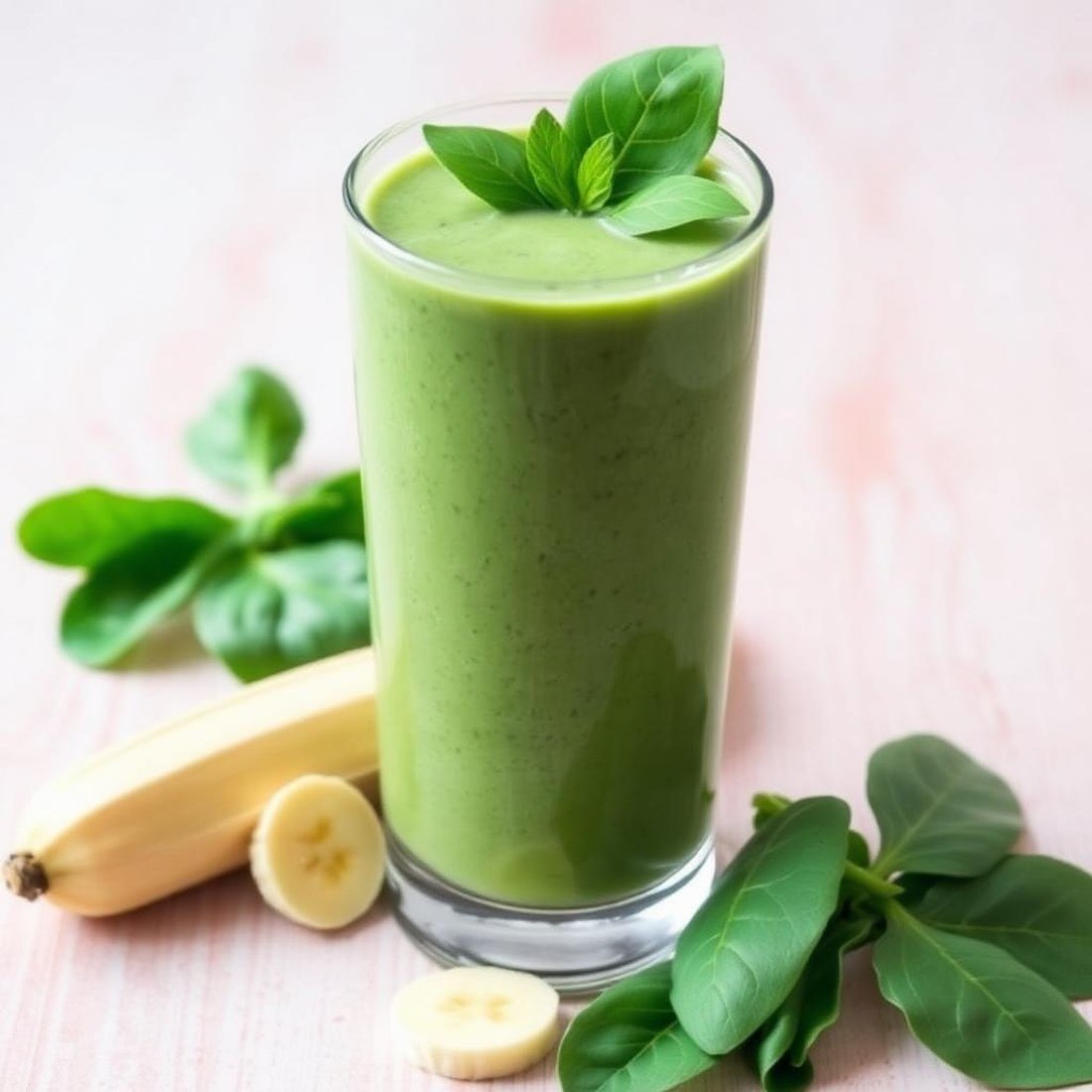 Halal Easy Spinach Banana Protein Green Smoothie Recipe