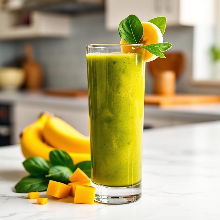 Halal Easy Spinach Mango Banana Smoothie Recipe