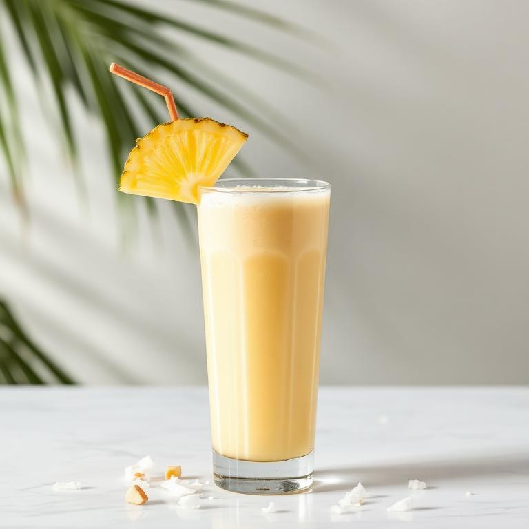 Halal Easy Spinach Pineapple Coconut Smoothie Recipe