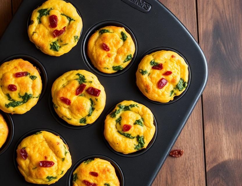 Halal Easy Spinach Sun Dried Tomato Egg Muffins Recipe