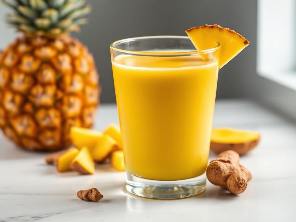 Halal Easy Turmeric Pineapple Smoothie Recipe