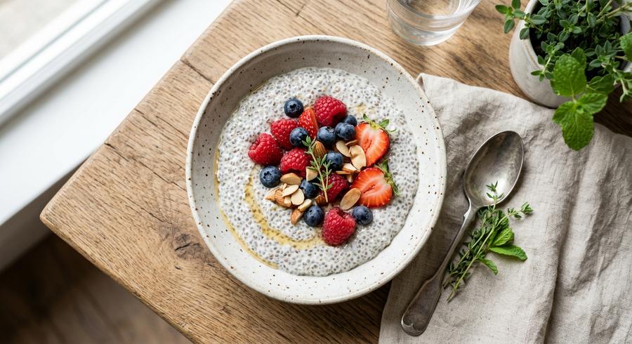 Halal Vanilla Chia Breakfast Pudding