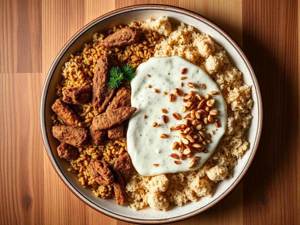 Halal Easy Vegetarian Mansaf with Cauliflower