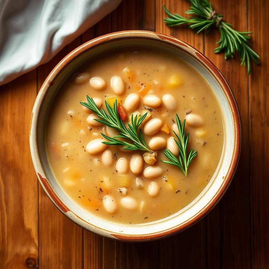 Halal Easy White Bean Rosemary Soup