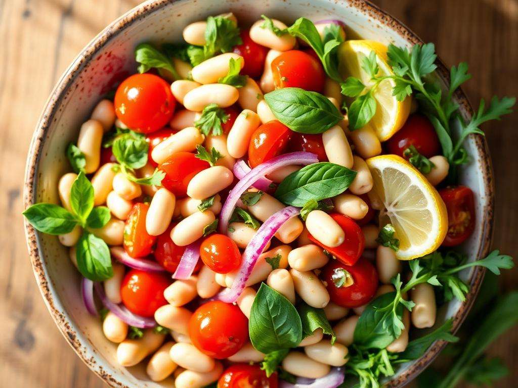 Halal Easy White Bean Salad Recipe (Tuscan Style)