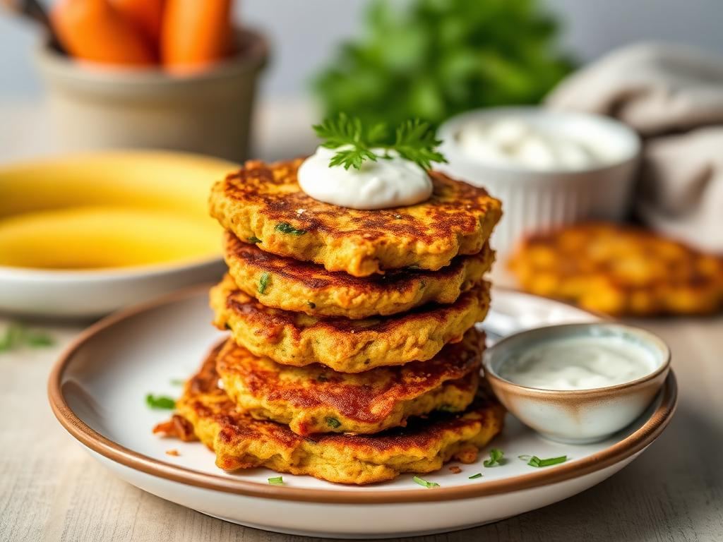 Halal Zucchini Carrot Breakfast Fritters