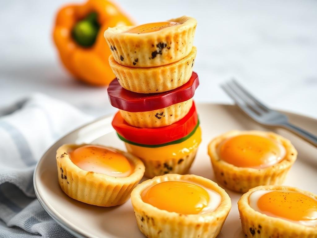 Halal Egg Muffin Cups with Bell Pepper
