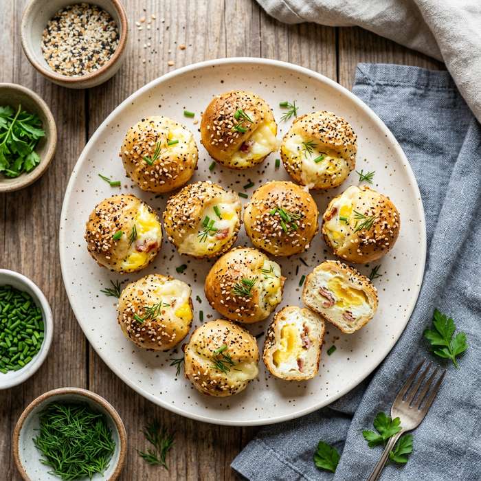 Halal Air Fryer Everything Bagel Breakfast Bites Recipe
