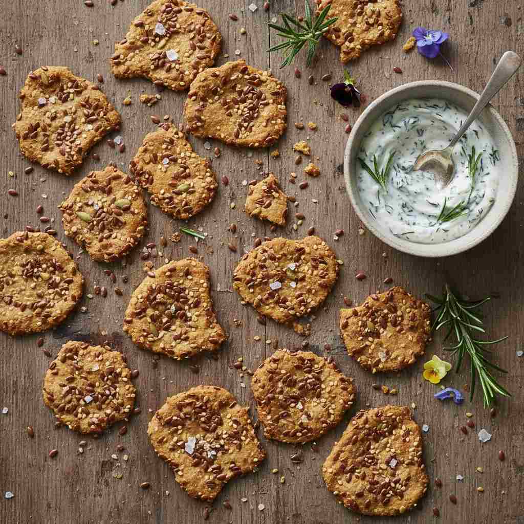 Halal Flaxseed Crackers Recipe Homemade Healthy