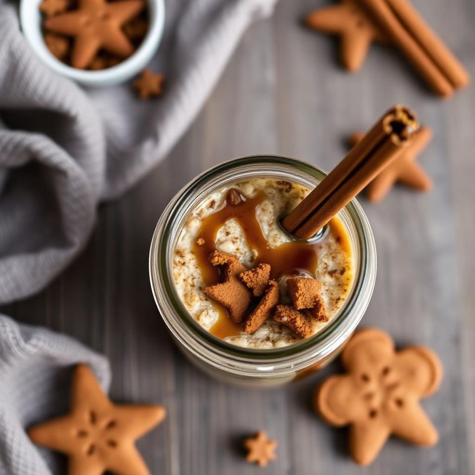 Halal Healthy Gingerbread Overnight Oats Recipe