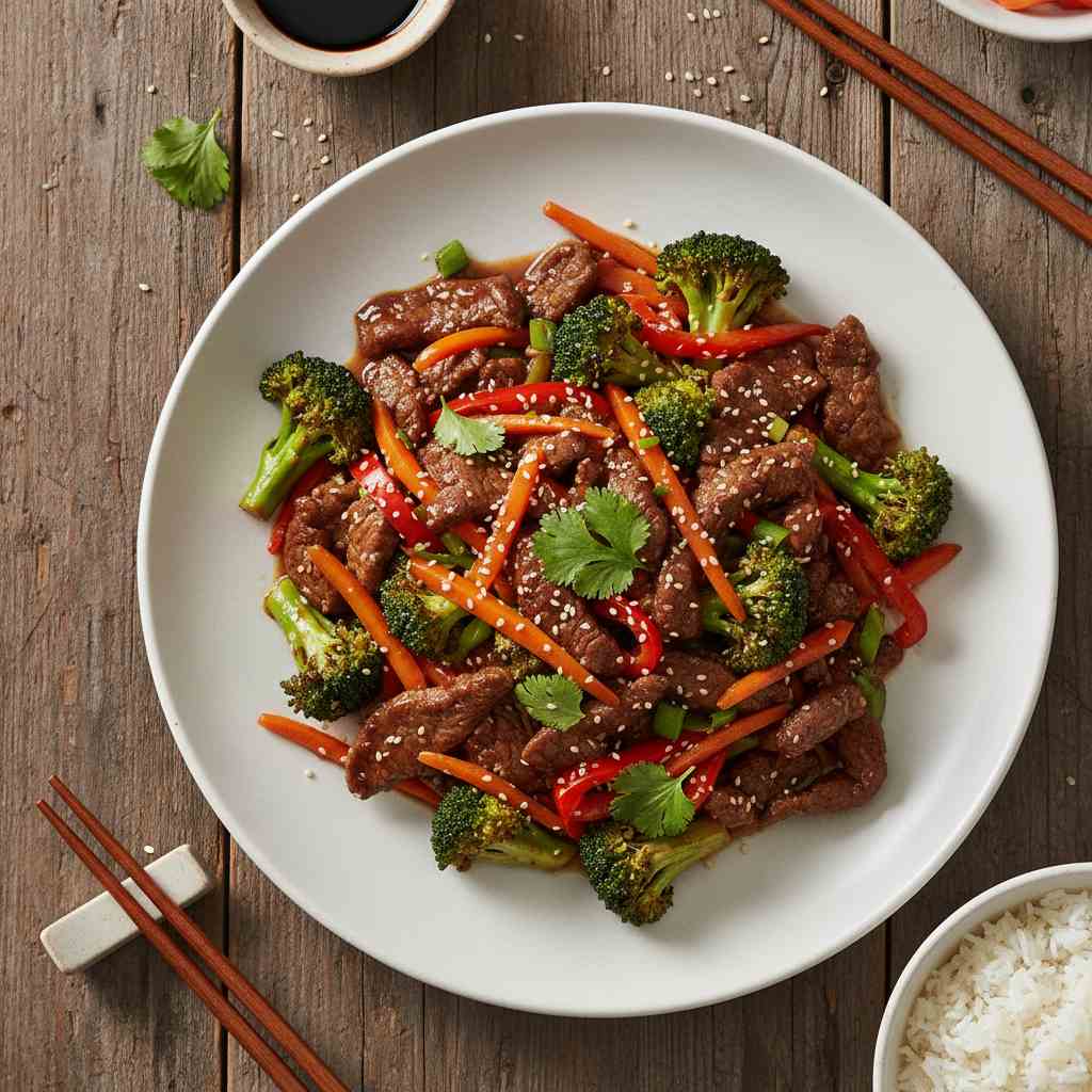 Halal Gluten Free Beef Stir Fry with Broccoli Recipe