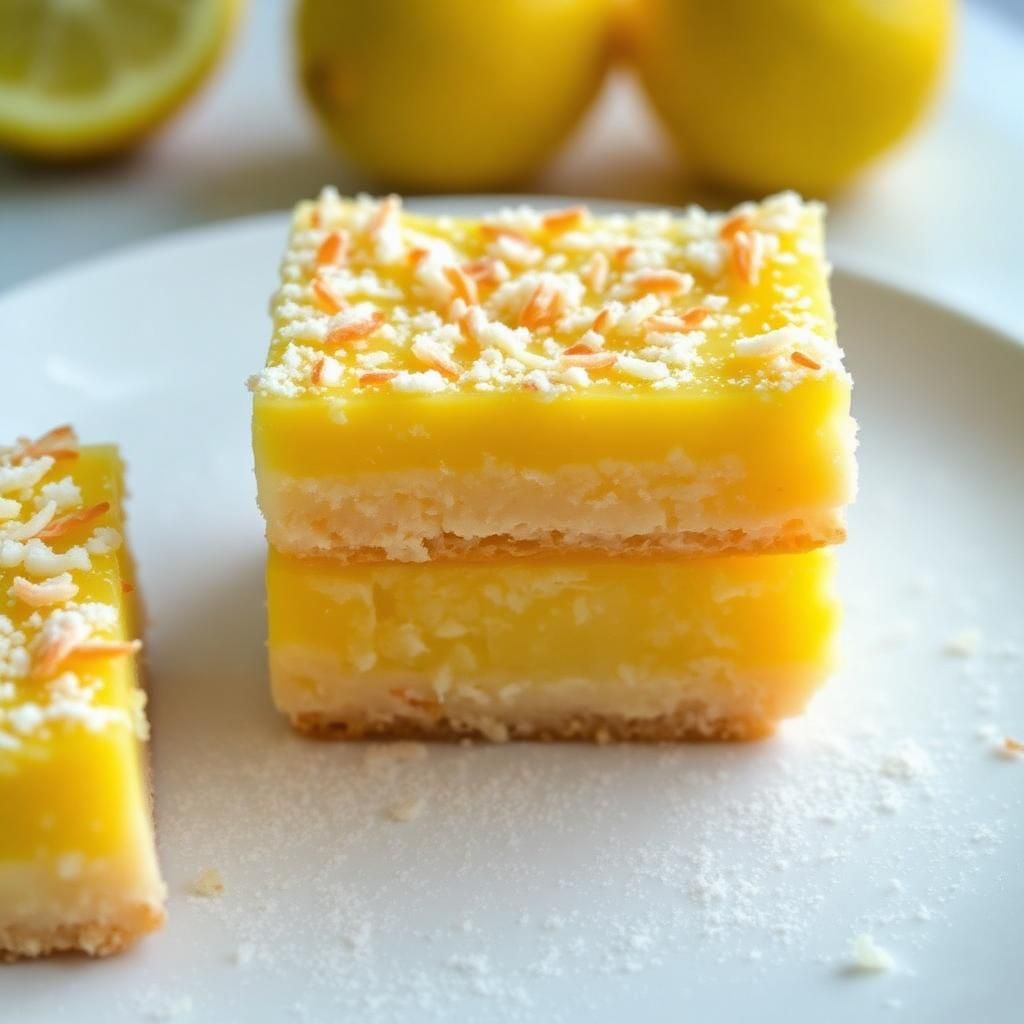 Halal Gluten Free Coconut Lemon Bars Recipe