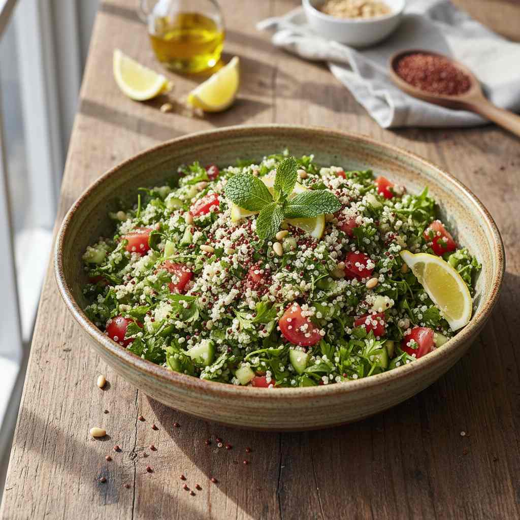 Halal Gluten Free Lebanese Tabbouleh with Quinoa Recipe