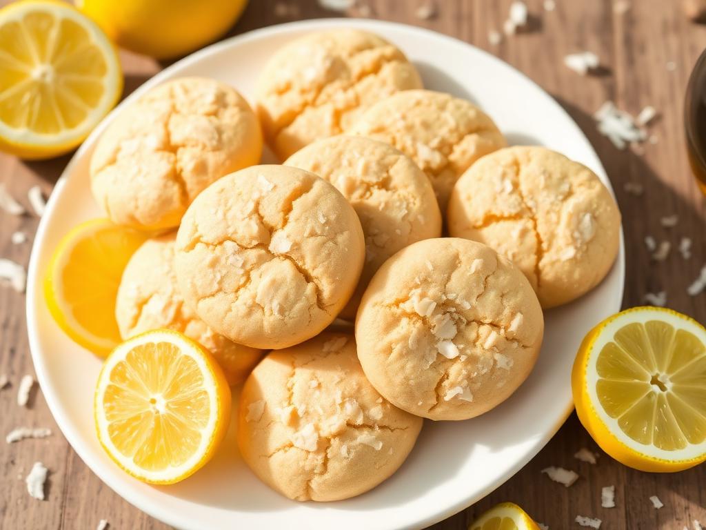 Halal Gluten Free Lemon Coconut Cookies Recipe