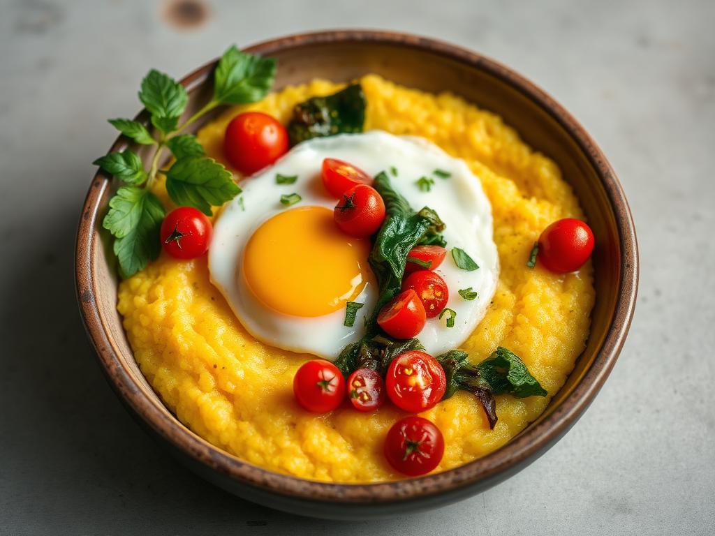 Halal Gluten Free Savory Breakfast Polenta Recipe