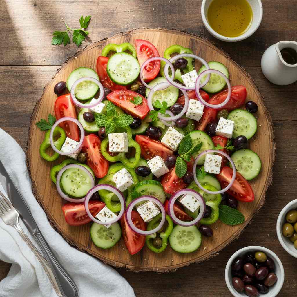 Halal Greek Salad Recipe Healthy No Pork