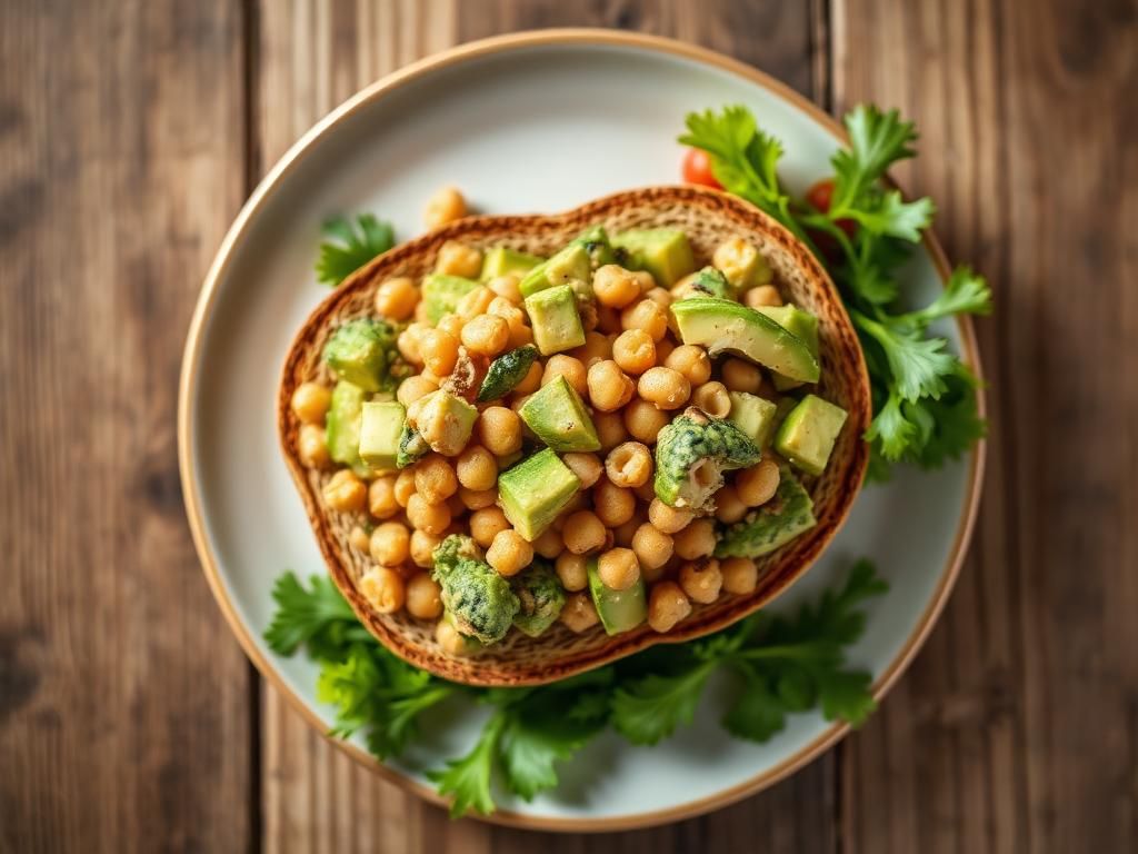 Halal Healthy Avocado Chickpea Salad Sandwich