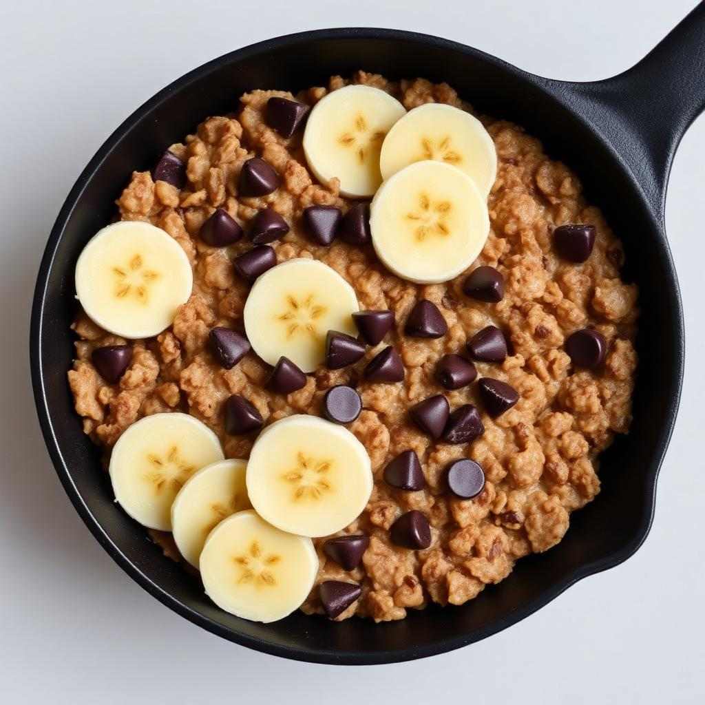 Halal Healthy Baked Banana Chocolate Chip Oatmeal Recipe