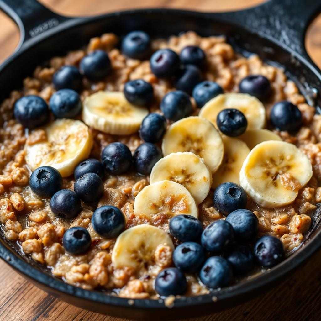 Halal Healthy Baked Blueberry Banana Oatmeal Recipe