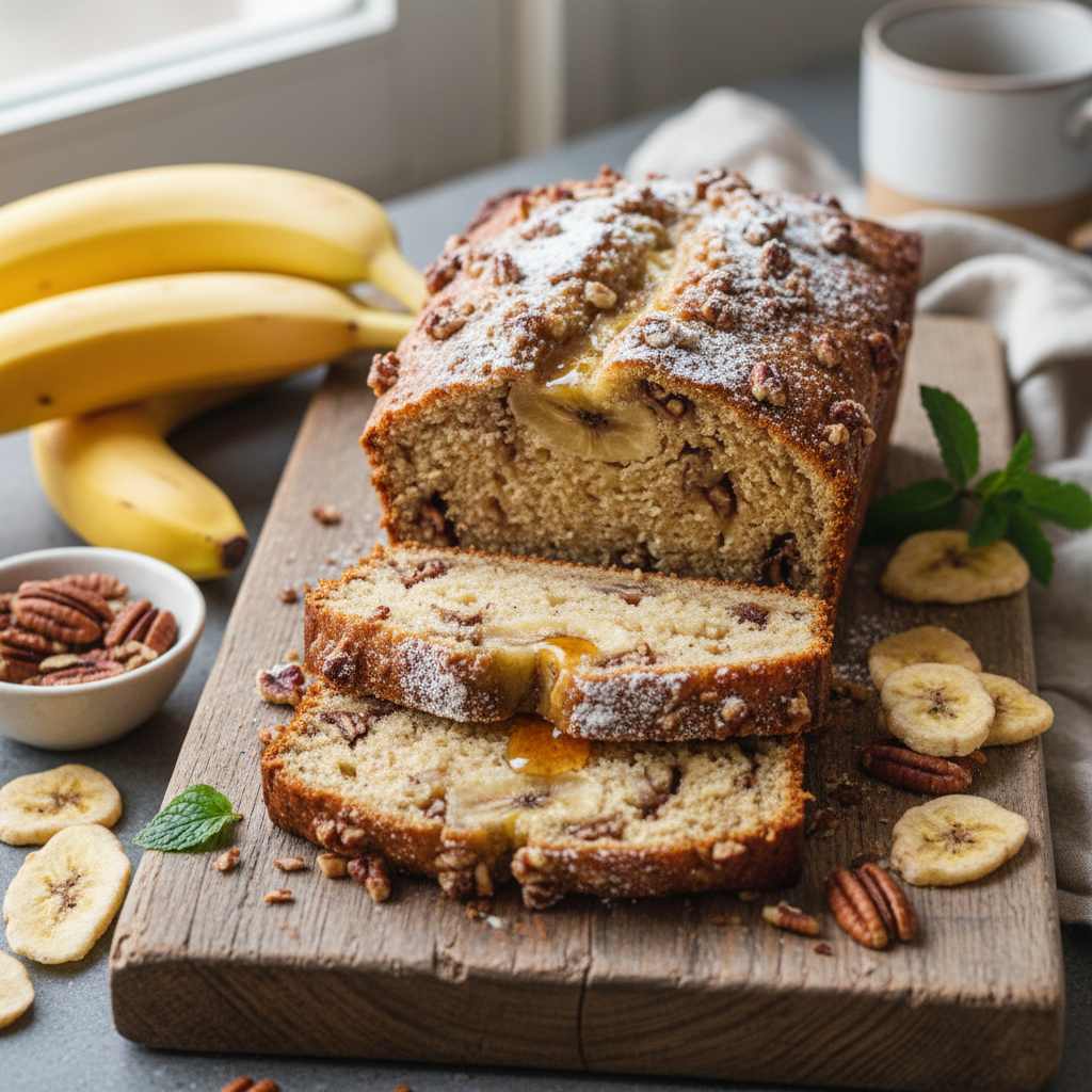 Halal Healthy Banana Pecan Bread Recipe