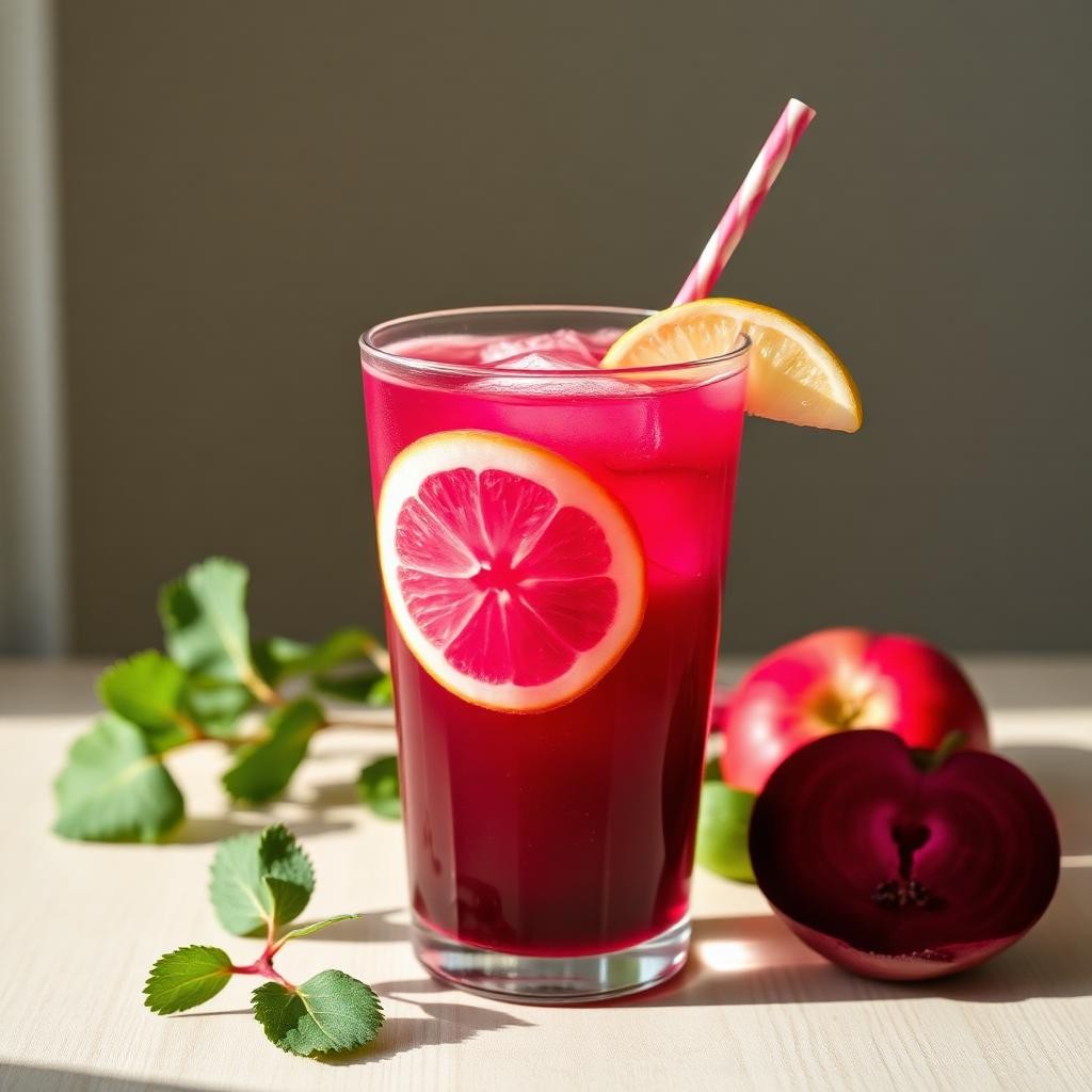 Halal Healthy Beet Apple Lemon Detox Drink Recipe