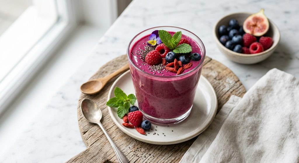 Halal Healthy Beet Berry Antioxidant Smoothie