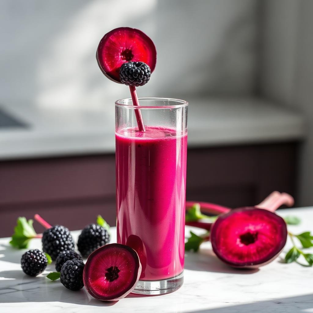Halal Healthy Beetroot Berry Smoothie Recipe