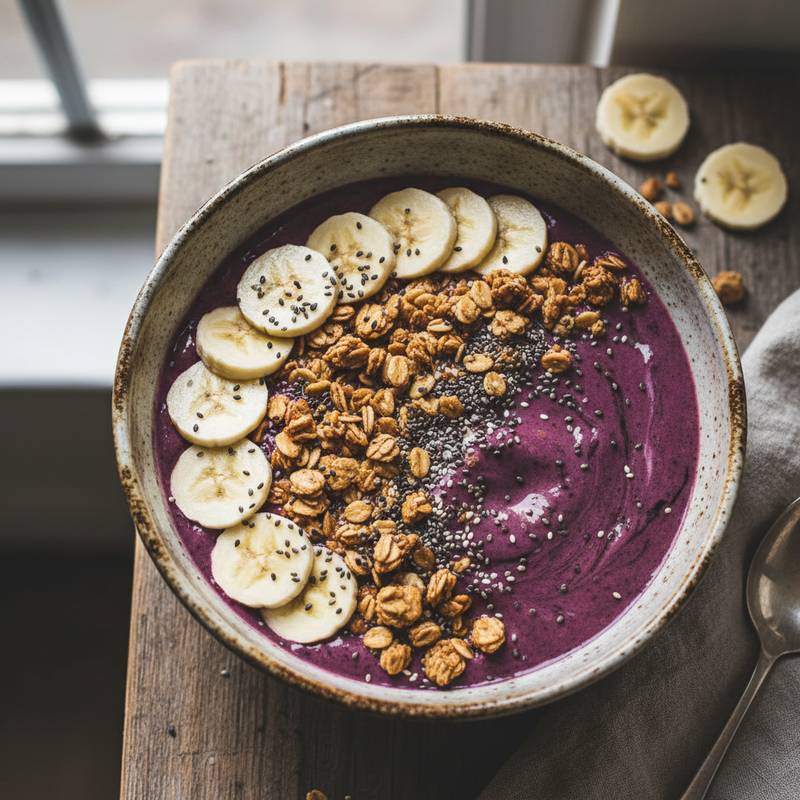Halal Healthy Black Sesame Banana Breakfast Bowl Recipe