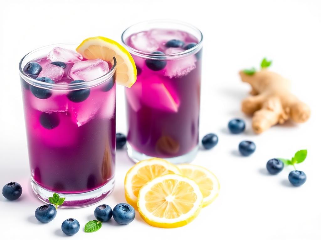 Halal Healthy Blueberry Ginger Lemonade Recipe