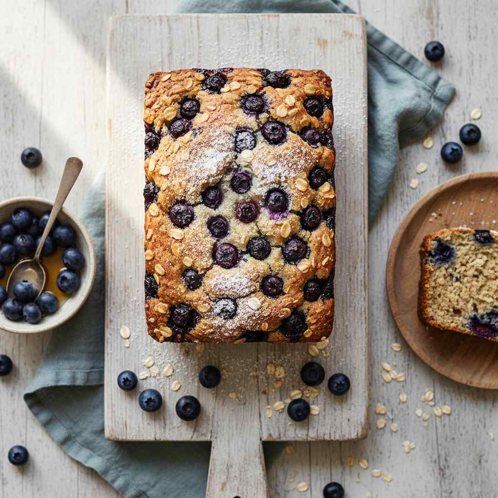 Halal Healthy Blueberry Oat Loaf Recipe
