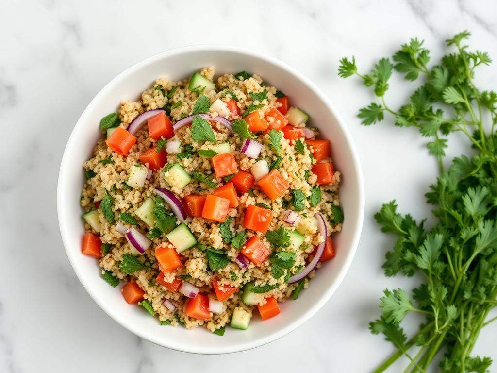 Halal Healthy Bulgur Wheat Salad Herbs