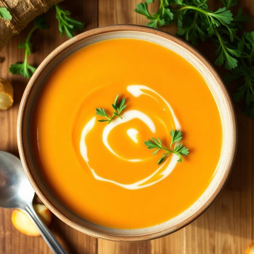 Halal Healthy Butternut Squash Ginger Soup
