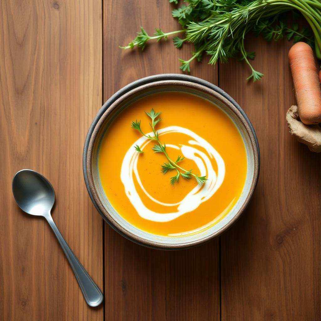 Halal Healthy Carrot Ginger Turmeric Soup