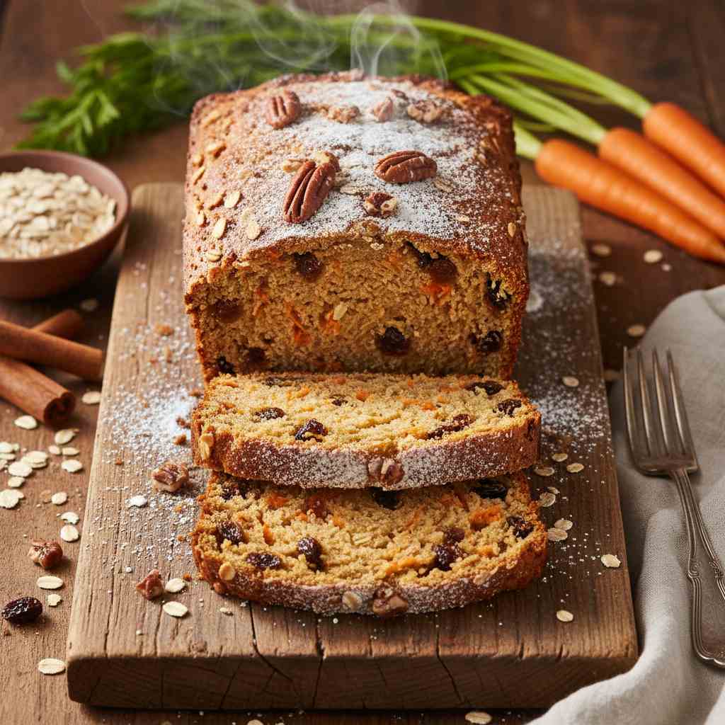 Halal Healthy Carrot Oat Breakfast Bread Recipe