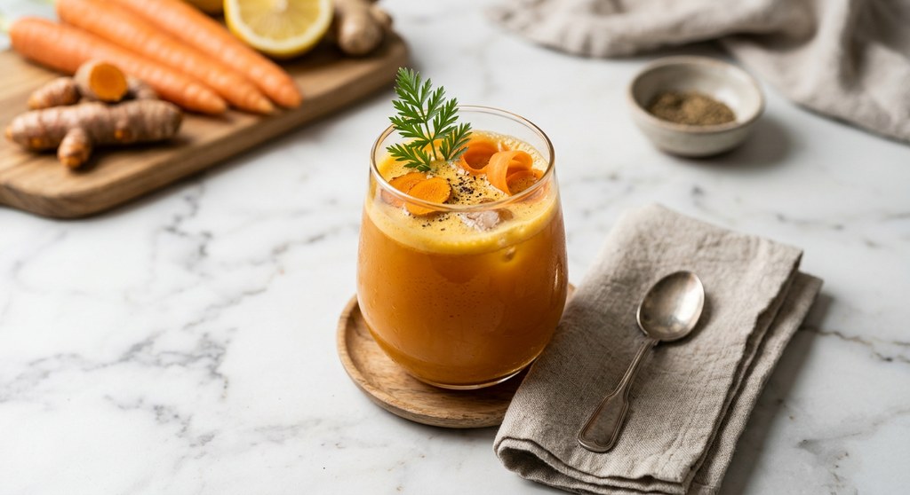 Halal Healthy Carrot Turmeric Golden Juice