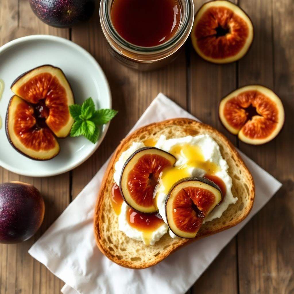 Halal Healthy Fig Jam Breakfast Toast Recipe