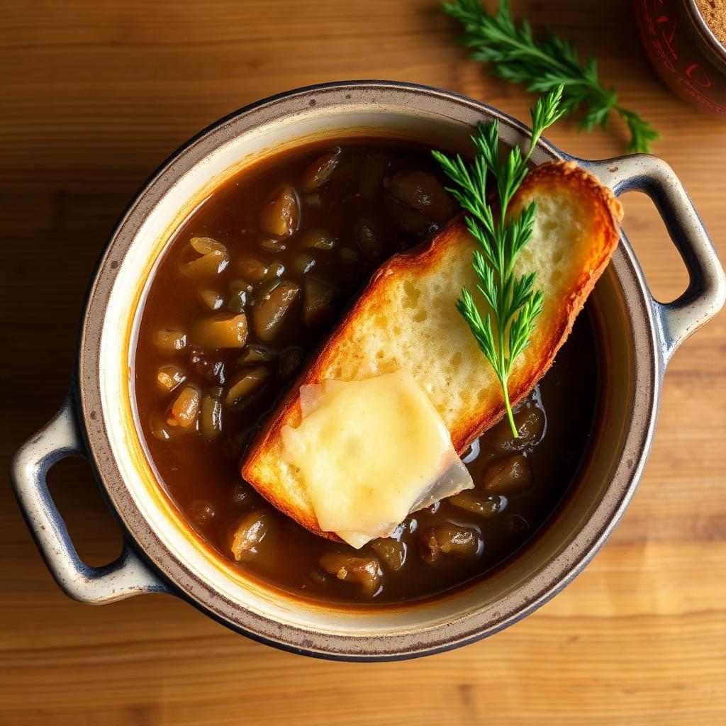 Halal Healthy French Onion Soup (No Wine)