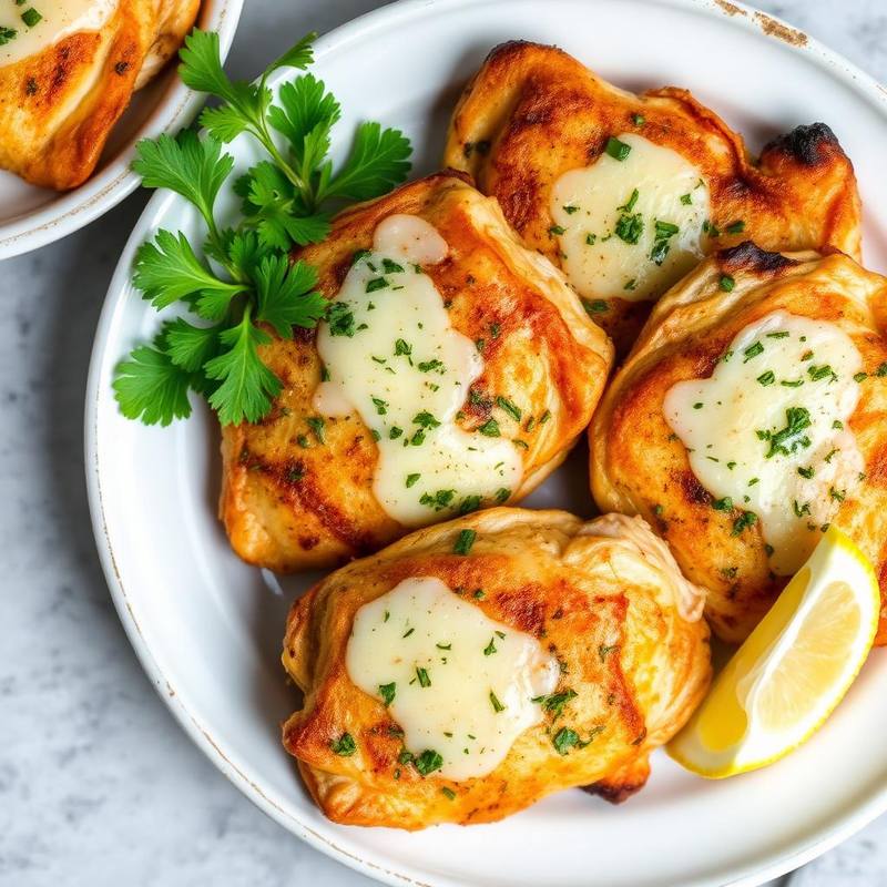 Halal Healthy Garlic Parmesan Chicken Thighs Recipe