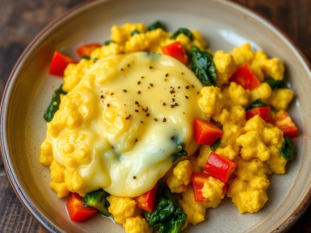 Halal Healthy Golden Turmeric Breakfast Scramble Recipe