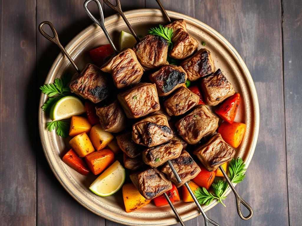Halal Healthy Grilled Lamb Kebabs