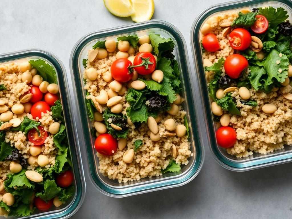 Halal Healthy Kale Quinoa Salad Recipe (Meal Prep)