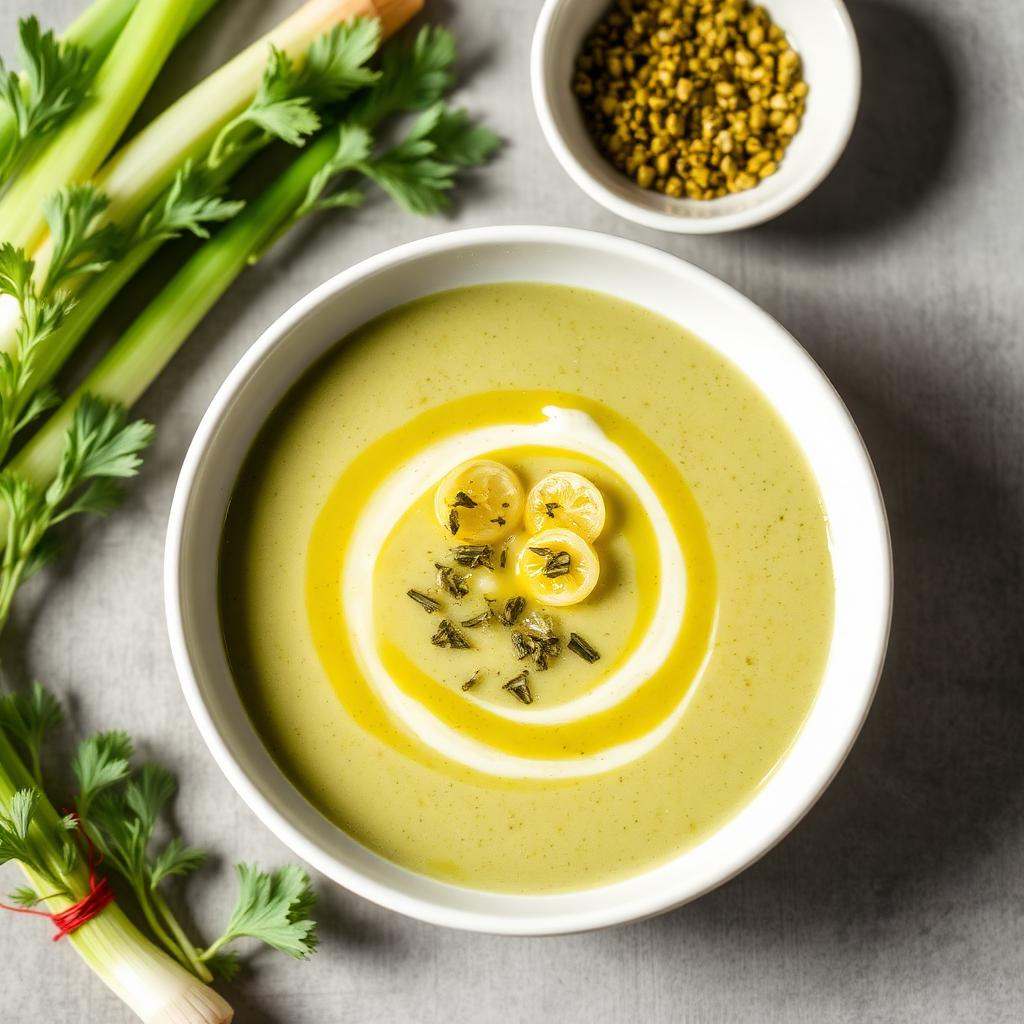 Halal Healthy Leek Celery Soup (Dairy-Free)