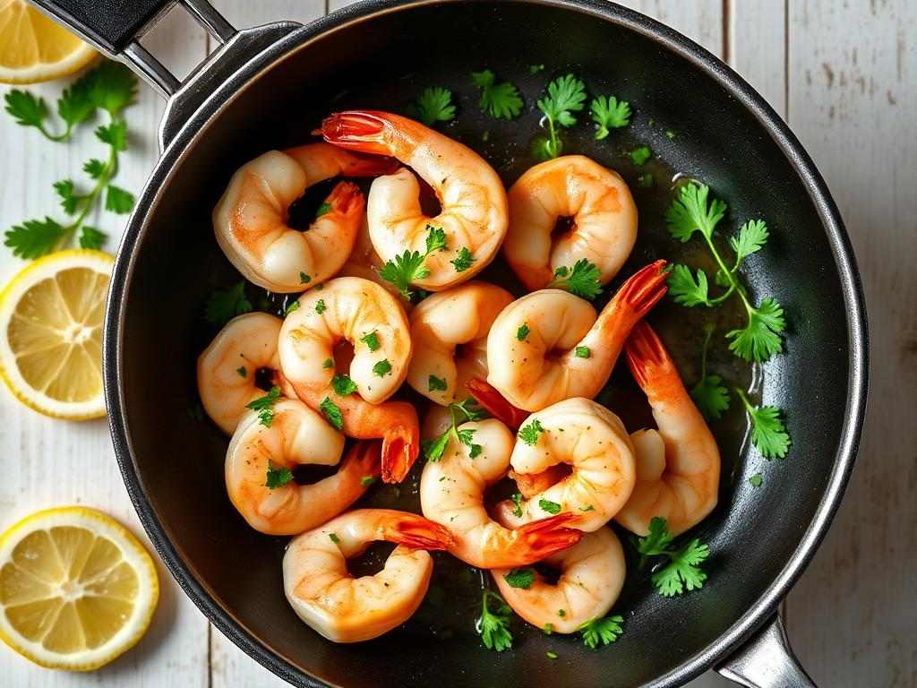 Halal Healthy Lemon Garlic Shrimp