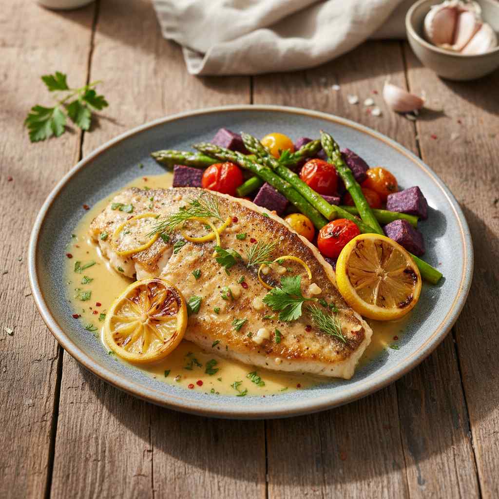 Halal Healthy Lemon Garlic Tilapia Recipe