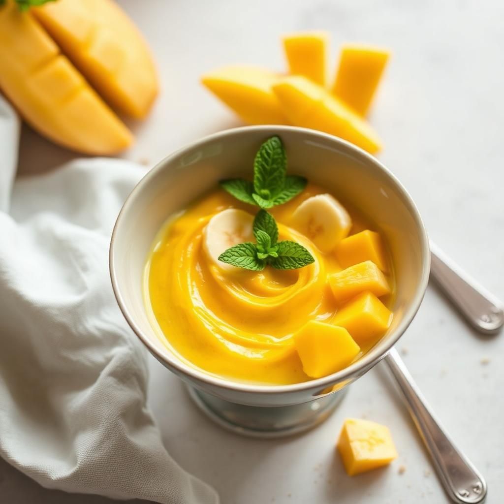Halal Healthy Mango Banana Nice Cream Recipe