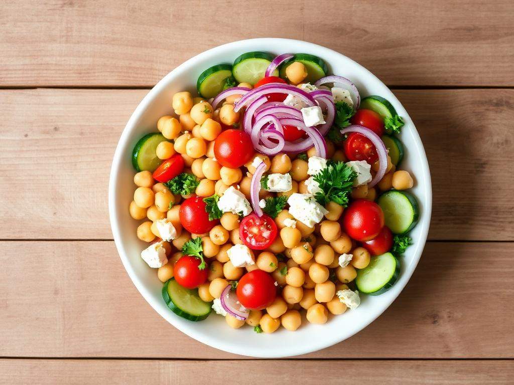 Halal Healthy Mediterranean Chickpea Salad Recipe (Easy)