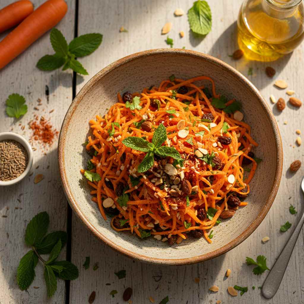 Halal Healthy Moroccan Carrot Salad Recipe (Spiced)