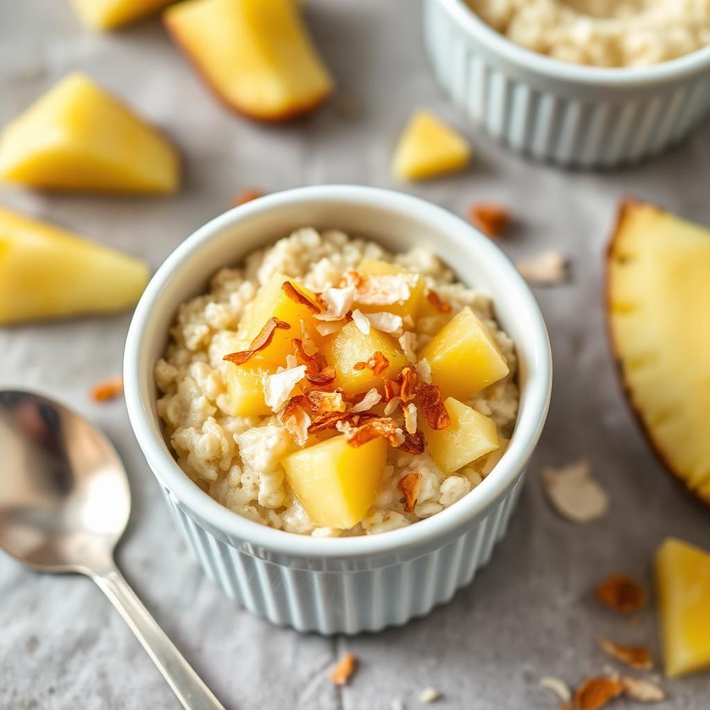 Halal Healthy Pineapple Coconut Baked Oats Recipe